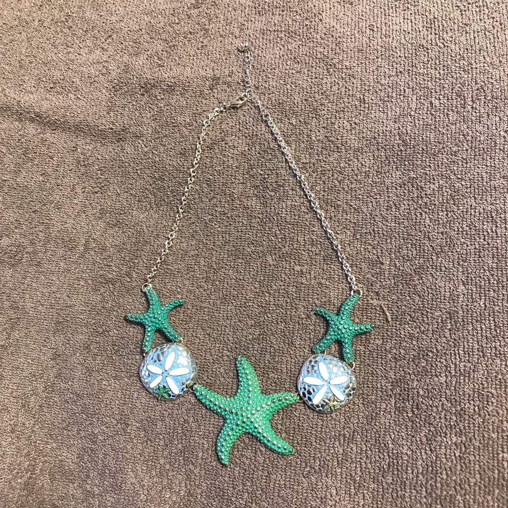 Green Starfish Necklace